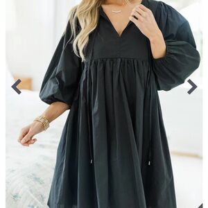 NWT Nursing Friendly Zipper Black Dress